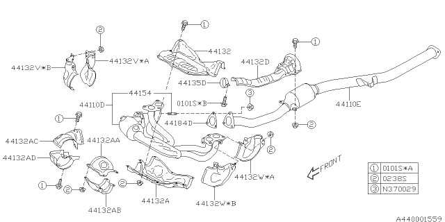 2014 Subaru Forester Exhaust Diagram 1