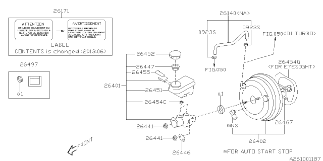 2014 Subaru Forester Brake System - Master Cylinder Diagram 2