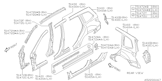 2014 Subaru Forester Side Panel Diagram 3