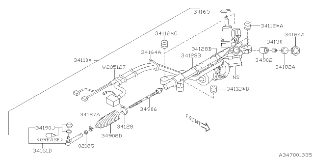 2014 Subaru Forester Power Steering Gear Box Diagram 2