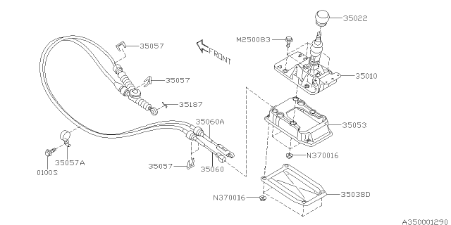 2015 Subaru Forester Manual Gear Shift System Diagram
