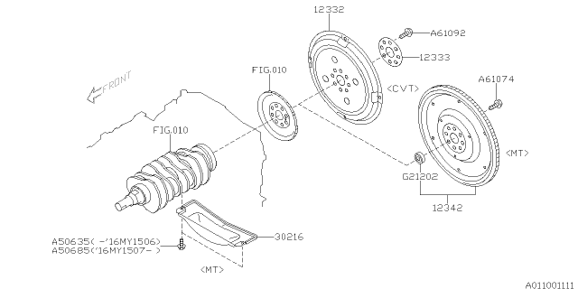 2015 Subaru Forester Flywheel Diagram