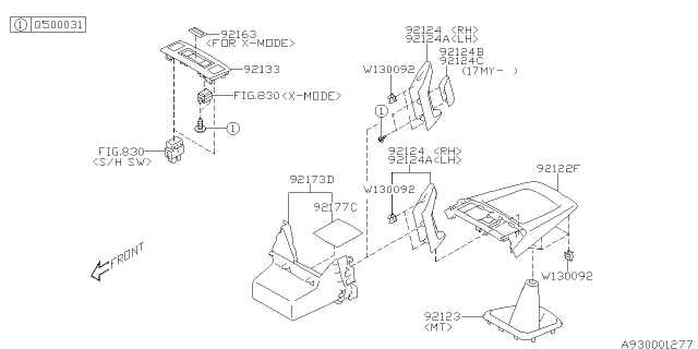 2018 Subaru Forester Console Box Diagram 2