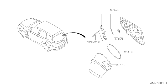 2014 Subaru Forester Trunk & Fuel Parts Diagram 2