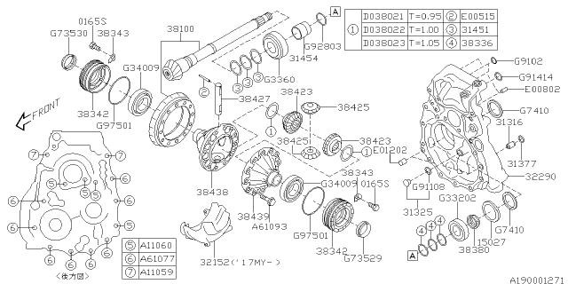 2014 Subaru Forester Differential - Transmission Diagram 3