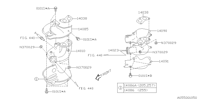 2007 Subaru Impreza STI Exhaust Manifold Diagram