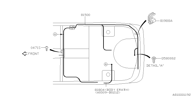 2007 Subaru Impreza STI Harness Rear U4 Diagram for 81502FE295