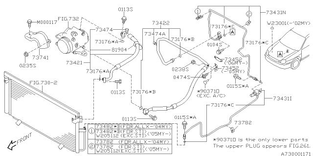 2007 Subaru Impreza STI Air Conditioner System Diagram 2