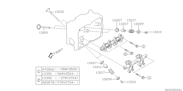 2007 Subaru Impreza STI Valve Mechanism Diagram 2