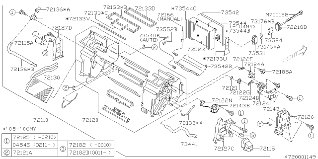 2004 Subaru Impreza STI Heater System Diagram 3