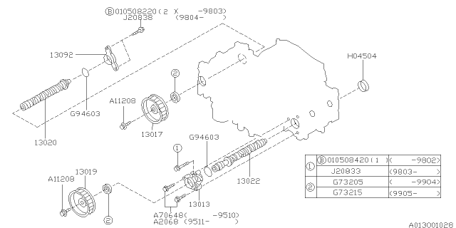 1998 Subaru Impreza Plug Diagram for 807045040