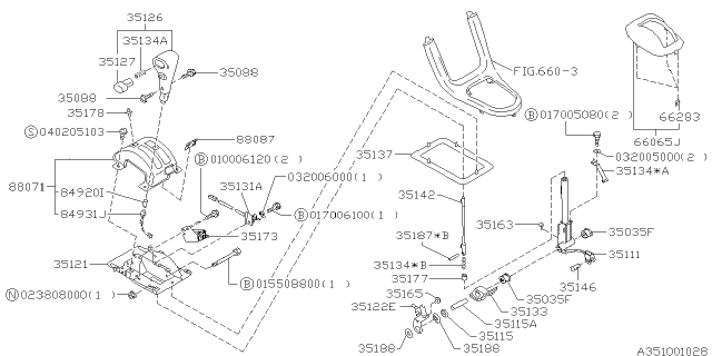 1994 Subaru Impreza Selector System Diagram 1