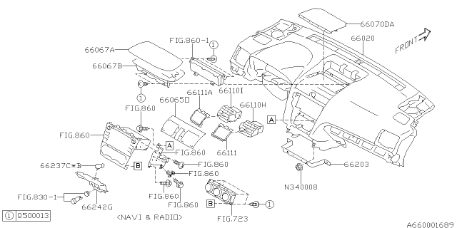 2017 Subaru WRX STI Instrument Panel Diagram 1