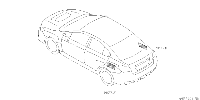 2017 Subaru WRX STI Silencer Diagram 1