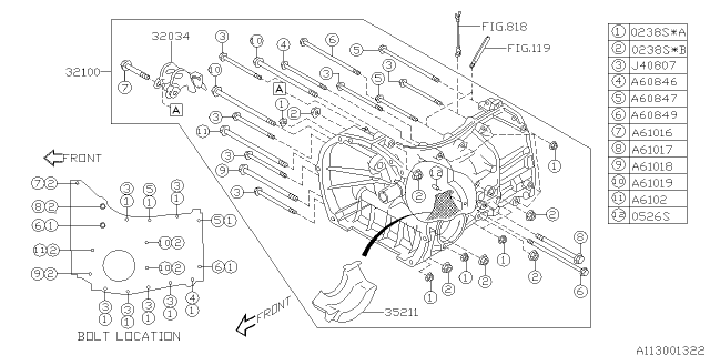 2017 Subaru WRX STI Manual Transmission Case Diagram 4