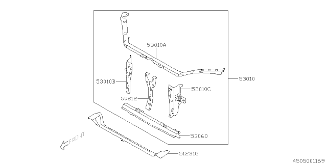 2013 Subaru Impreza WRX Body Panel Diagram 7