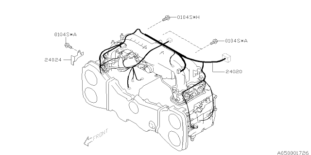 2014 Subaru Impreza STI Harness Engine Diagram for 24020AF700