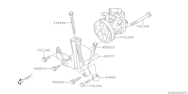 2013 Subaru Impreza WRX Power Steering System Diagram 1