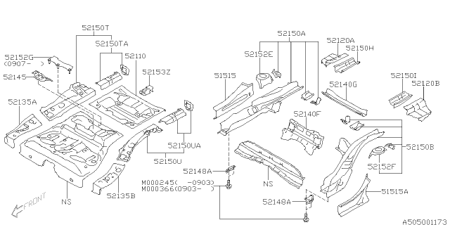 2013 Subaru Impreza WRX Body Panel Diagram 4