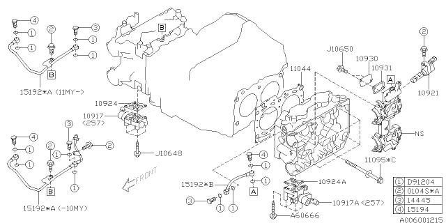 2013 Subaru Impreza WRX Cylinder Head Diagram 4