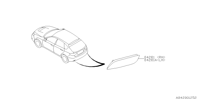 2013 Subaru Impreza WRX Lamp - Rear Diagram 6
