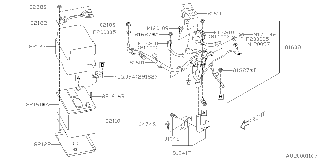2020 Subaru Ascent Holder Assembly Diagram for 82184SG000