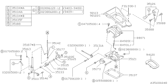 1996 Subaru Legacy Selector System Diagram 3