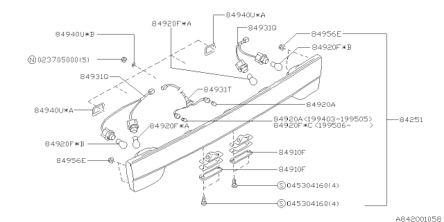 1997 Subaru Outback Socket Diagram for 84931AC210