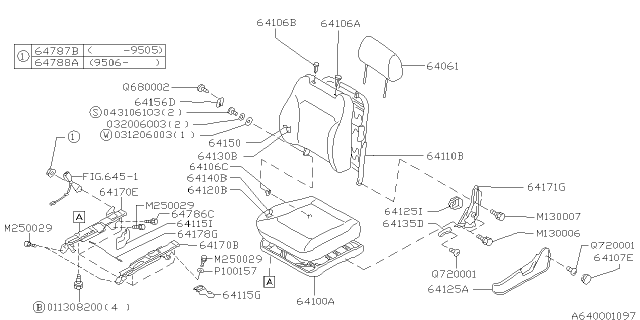 1996 Subaru Legacy Front Seat Diagram 9