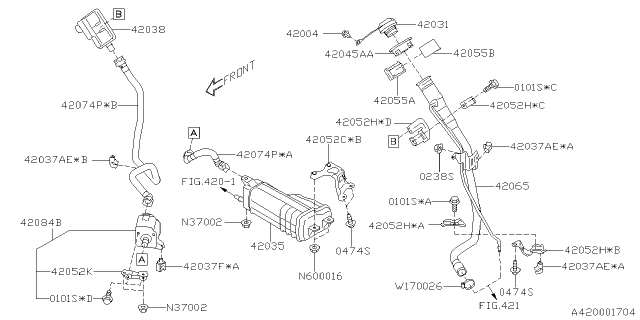 2021 Subaru Forester Fuel Piping Diagram 1