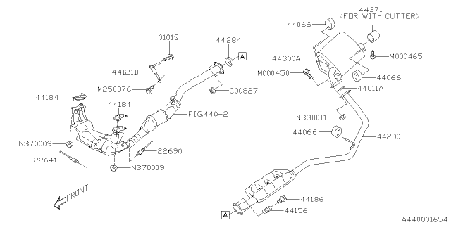 2021 Subaru Forester Oxygen Sensor Assembly Diagram for 22690AB070