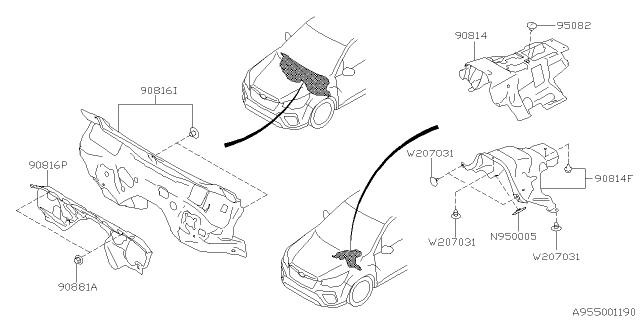 2021 Subaru Forester Floor Insulator Diagram 2