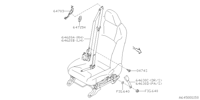 2021 Subaru Forester Front Seat Belt Diagram