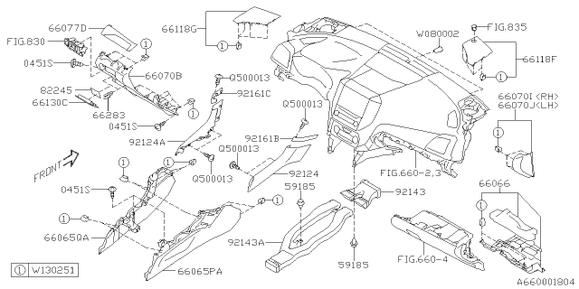 2021 Subaru Forester Instrument Panel Diagram 3
