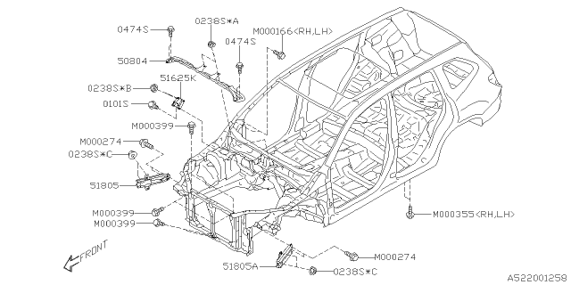 2021 Subaru Forester Side Panel Diagram 1