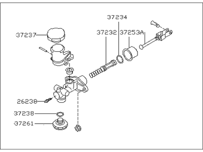 Subaru Legacy Clutch Master Cylinder - 37230AE01A