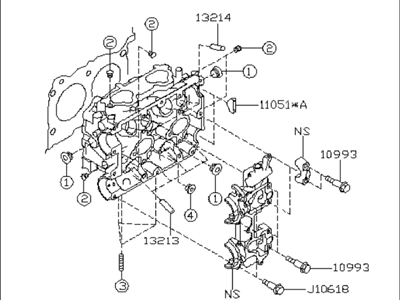 Subaru 11063AB120 Cylinder Head Assembly Left