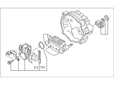 Subaru Baja Alternator Case Kit - 23727AA250