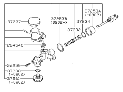 Subaru Impreza Clutch Master Cylinder - 37230FG010