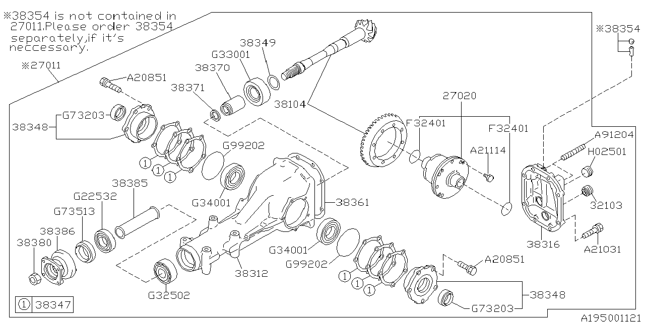 21110AA510 Genuine Subaru WATER PUMP ASSEMBLY