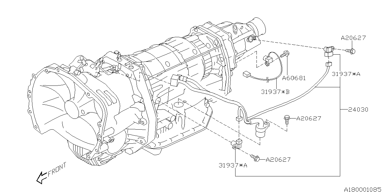 24031AA671 Genuine Subaru HARNESS TRANSMISSION