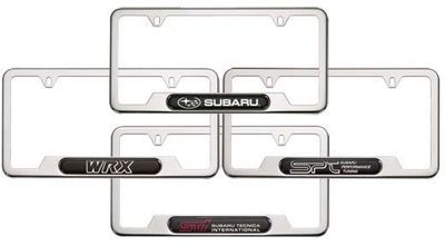 Subaru Polished Stainless Steel License Plate Frame (STI) SOA342L110