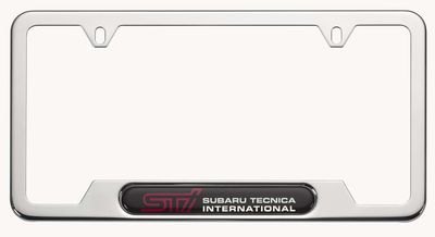Subaru Polished Stainless Steel License Plate Frame (STI) SOA342L123