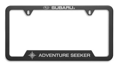 Subaru License Plate Frame (Adventure Seeker) - Matte Black SOA342L163