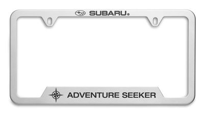 Subaru License Plate Frame (Adventure Seeker) - Stainless Steel SOA342L164