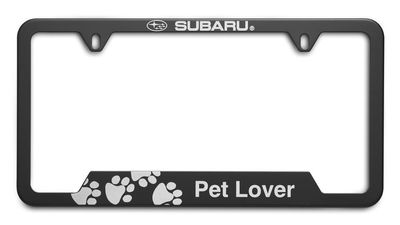 Subaru SOA342L165 License Plate Frame (Pet Lover) - Matte Black