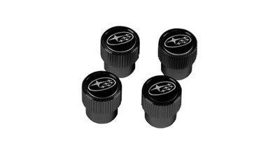 Subaru Valve Stem Caps - Subaru Star Cluster - Black SOA342L168