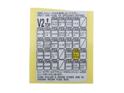 Subaru 82245VA020 Fuse Label