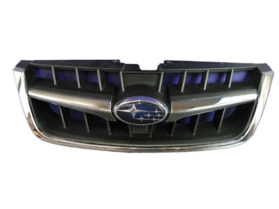 Front Bumper Grille For 2015-2017 Subaru Outback - Silver Gray With Chrome Trim