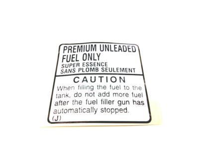 Subaru 10024AA170 Label Fuel